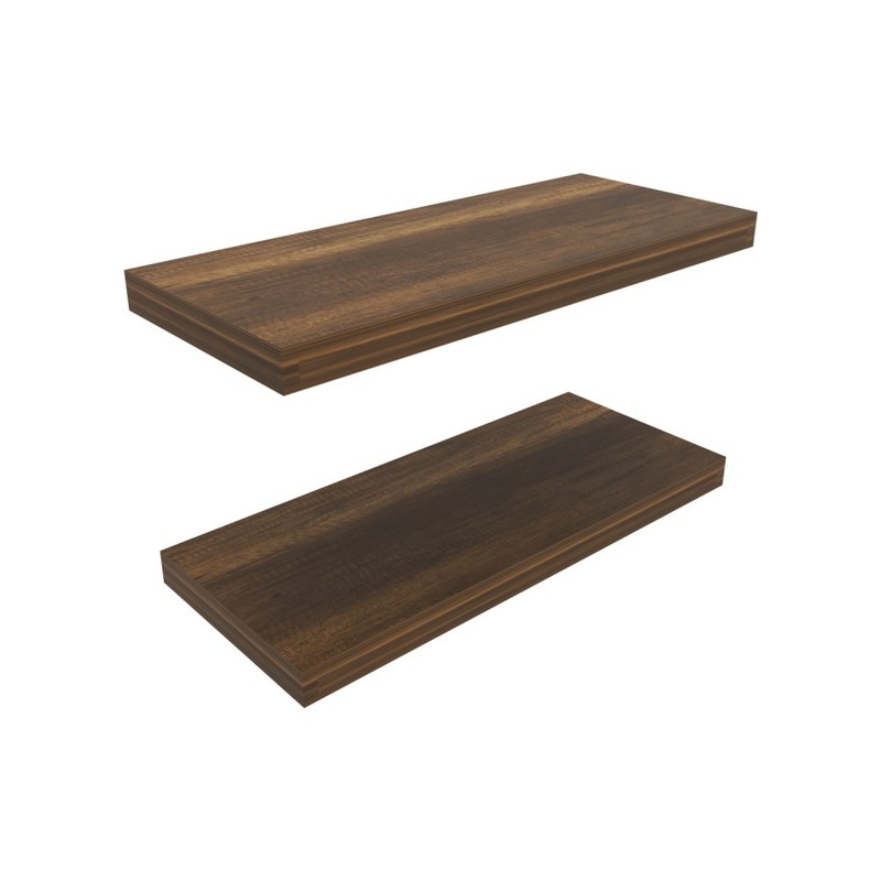 2-Pack Ecco Wide Floating Wall Shelves, 31.5" Decor Storage Shelving gallery
