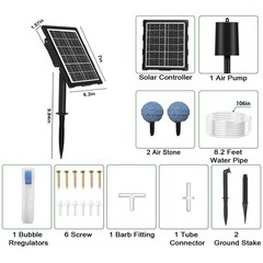 Solar Aerator for Ponds with Adjustable Timing and Silent Running Motor