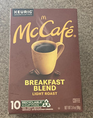 McCafe Breakfast Blend Coffee Light Roast 10 K-Cup Pods – Expiration 05/07/2027