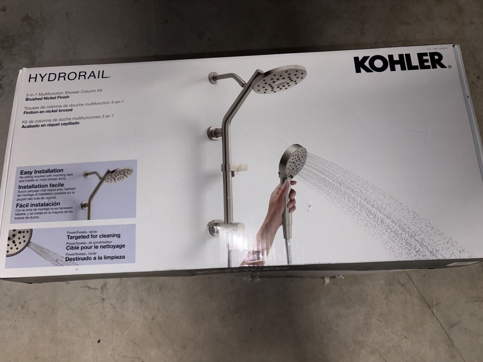 Kohler HydroRail 3-in-1 Multifunction Showerhead and Column Kit - Brushed Nickel gallery