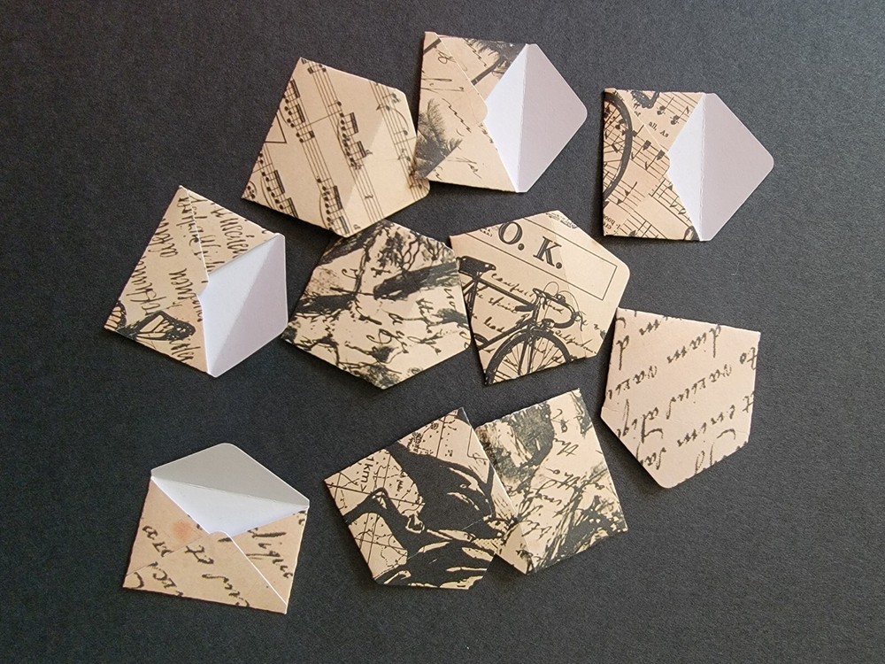 Assorted tiny design paper & cardstock envelopes 10pcs from Vintage designs