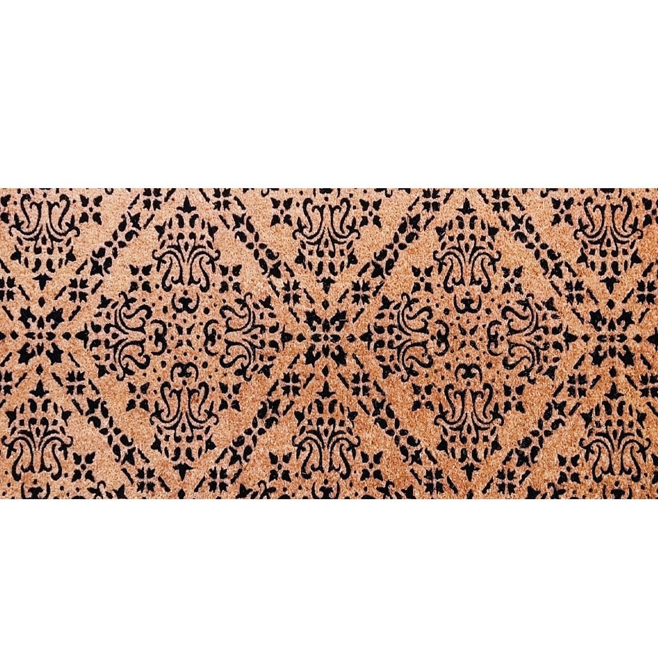 Briarwood Lane Everyday Black Damask Extra Large Coir Doormat 24 x 60 gallery