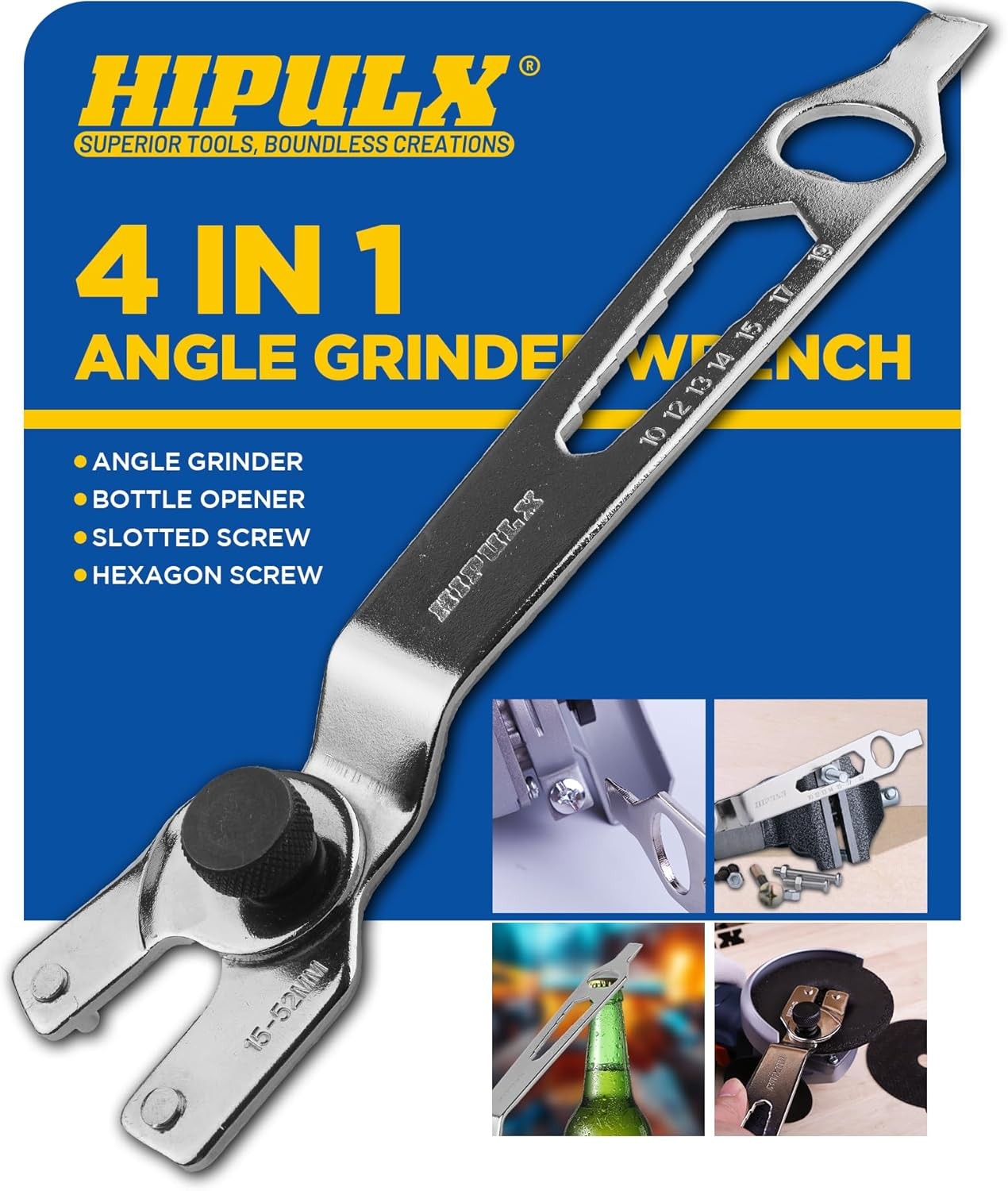 4-in-1 Angle Grinder Wrench Multi-Function Pin Spanner Adjustable 9/16"-2 1/16" gallery