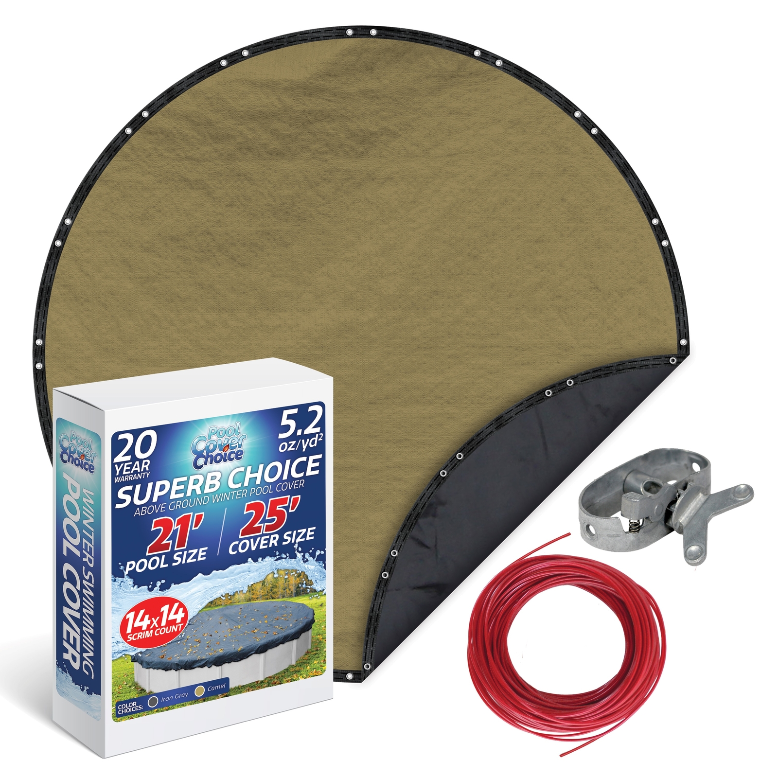 PoolCoverChoice Winter Swimming Pool Cover for 21 ft Round Pool gallery