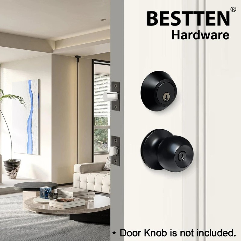 3 Pack Keyed Alike Deadbolt, Single Cylinder Entry Door Lock with Same Key, 9 gallery