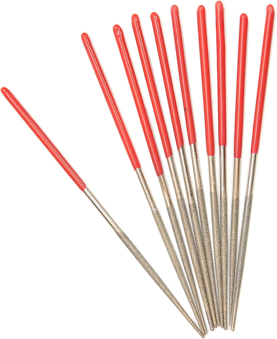 150 Grit Mini Diamond Needle File 2mm x 100mm Small Round 10pcs;2mm*100mm gallery