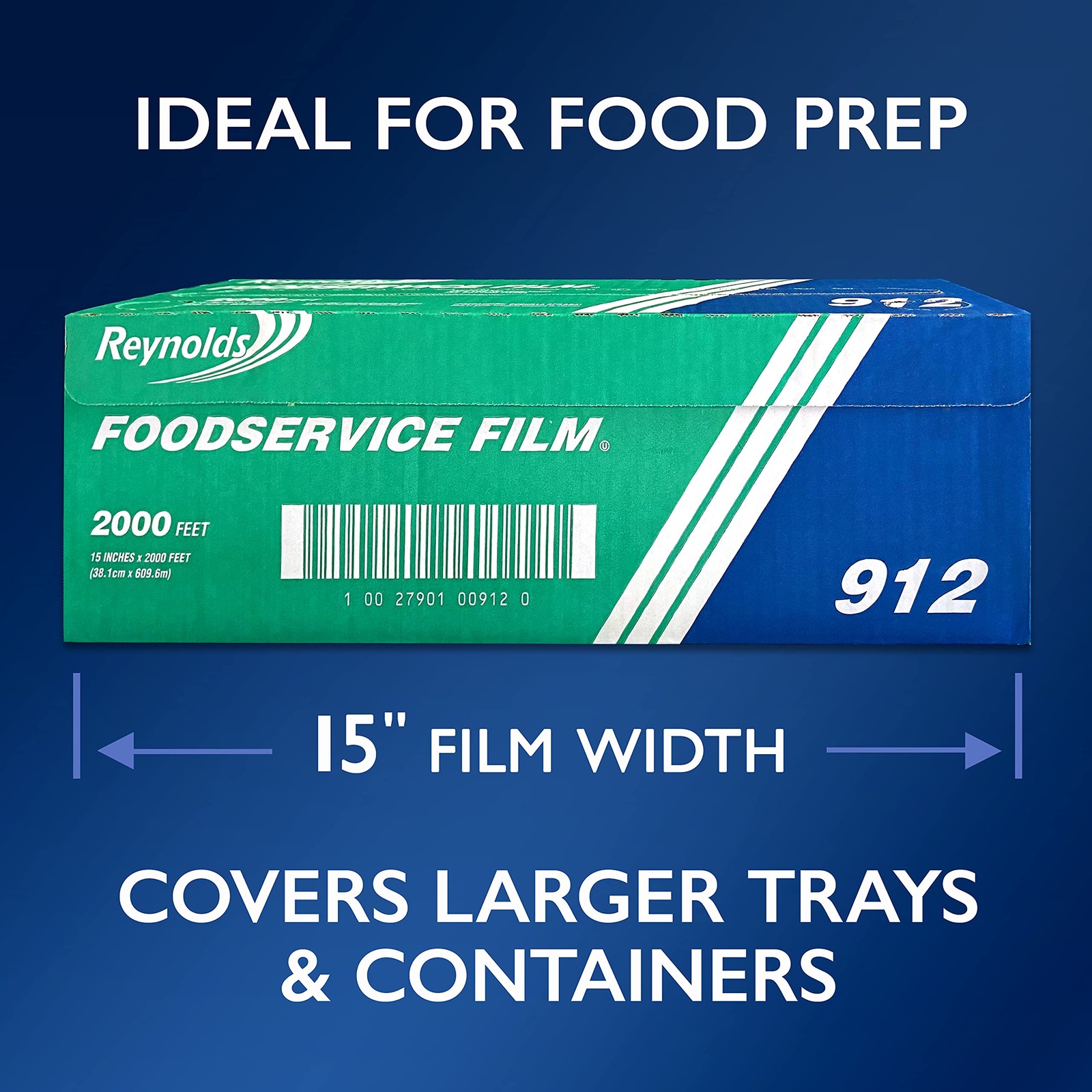 15" Clear Plastic Wrap Film, 2000 ft - Foodservice Grade, High-Quality Cling ... gallery