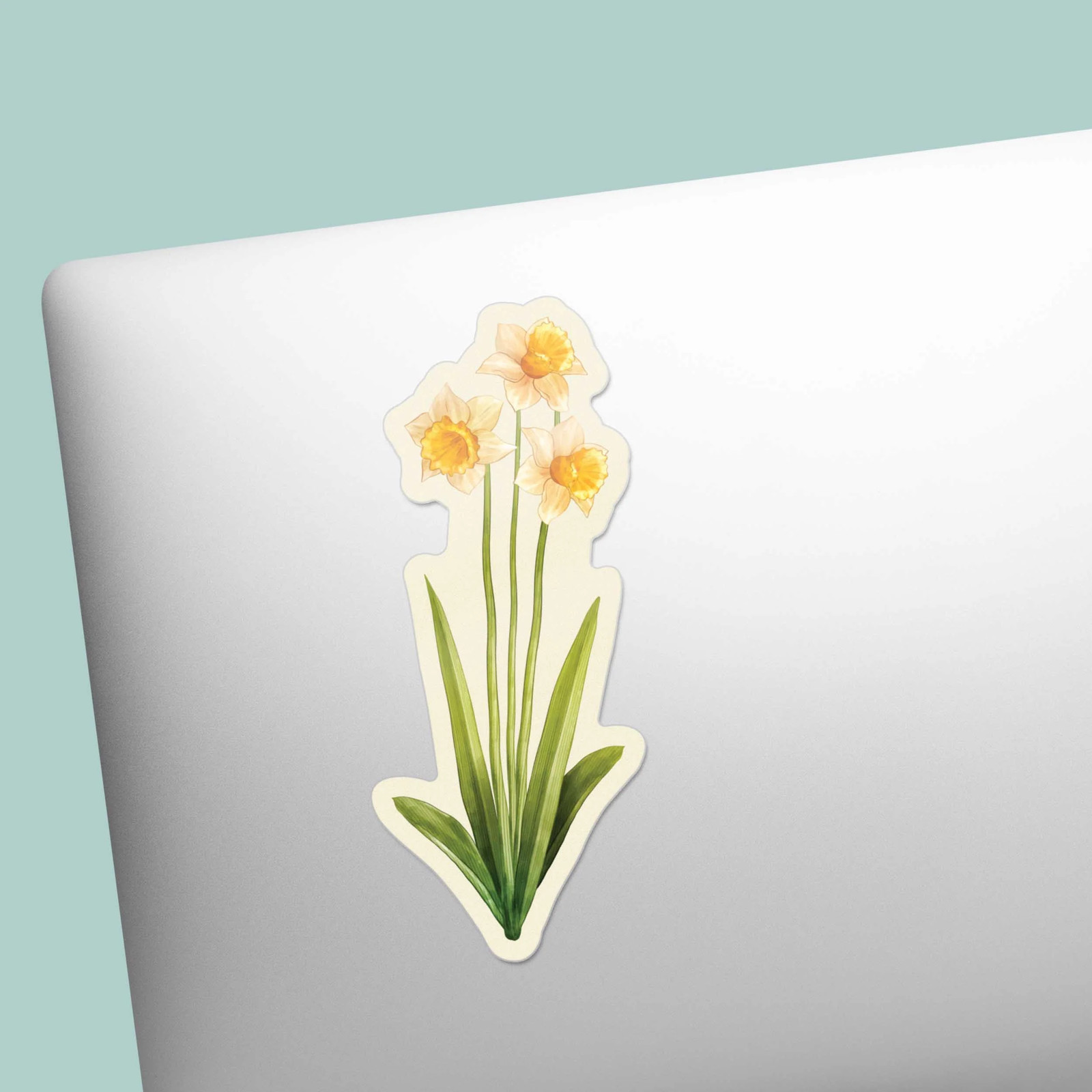 Mini Daffodil Flower Sticker- Cute Decal for Water Bottle or Laptop gallery