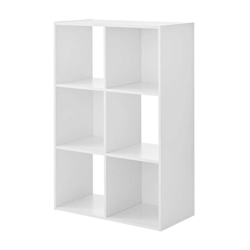 Mainstays 11" 6-Cube Storage Organizer, White gallery