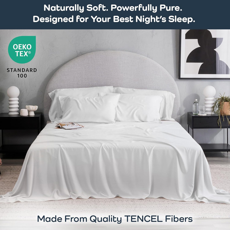 Eucalyptus Cooling Pillowcase and Sheet Sets King Size | 100% Certified Tencel F gallery