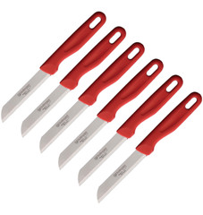 6 PACK Solingen Kitchen Fruit Knife 3.25″ Solingen Steel Blade Plastic Handle