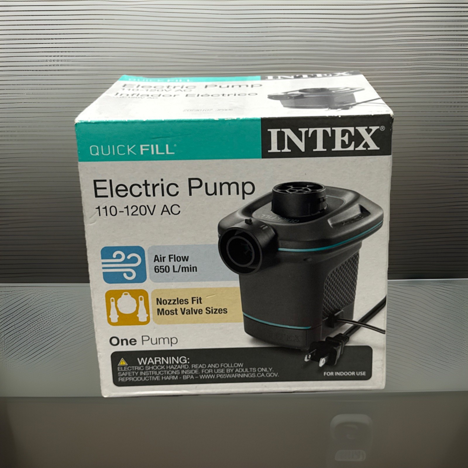 Intex Electric Air Pump Portable Quick-Fill for Air Mattresses 120v Ac Powered gallery