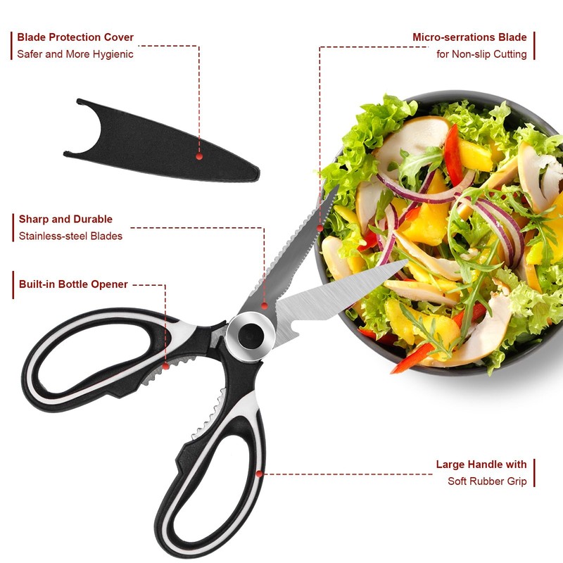 SZHLUX 2 Pack Kitchen Scissors Heavy Duty Premium Sharp Kitchen Shears for Food gallery