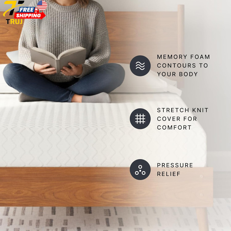 Chime Memory Foam 12" King Mattress with Thick Memory and Support Foam for Press gallery