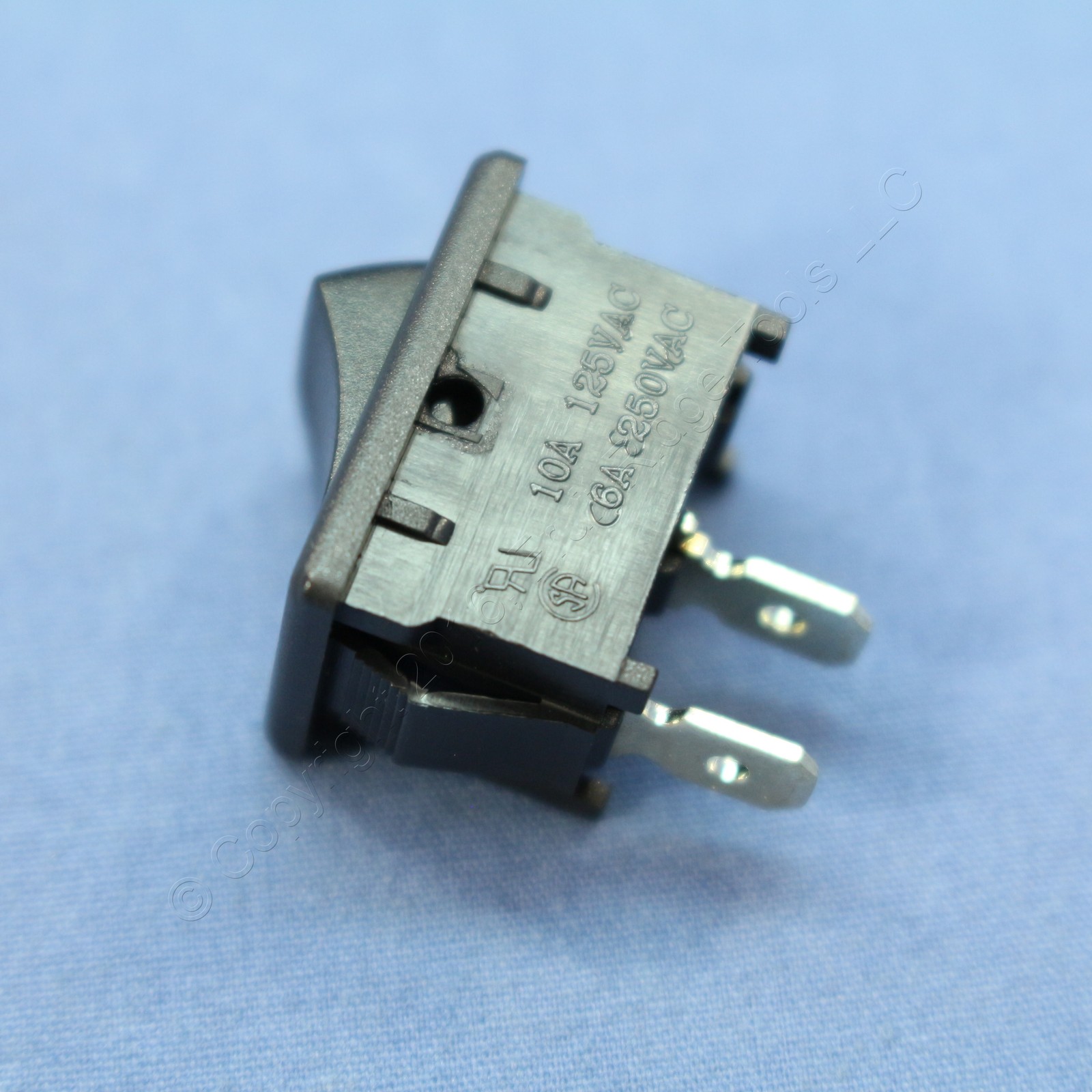 Leviton MR002 Black All- Snap-In Mini Rocker Panel Switch On/Off 10A Micro SPST gallery