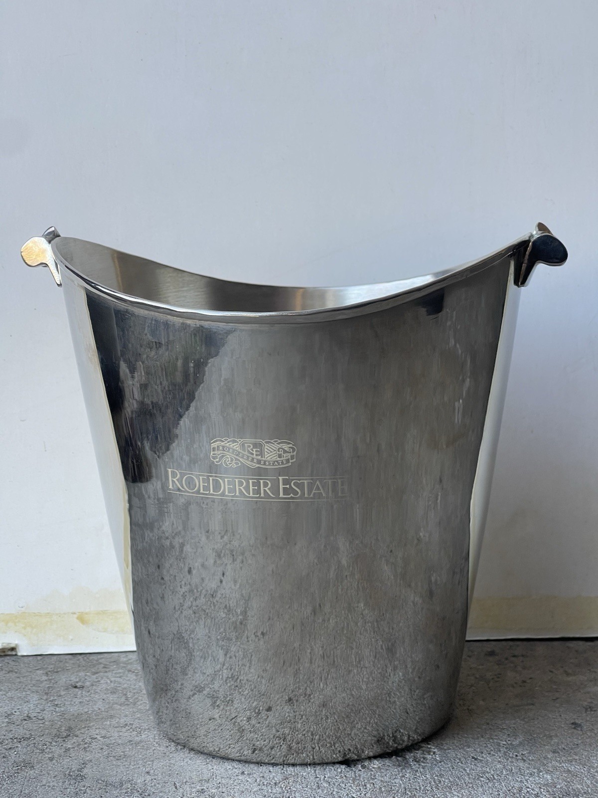 Louis Roederer Champagne Wine Ice Bucket Mirrored Silver/Nickel Plated Brass gallery