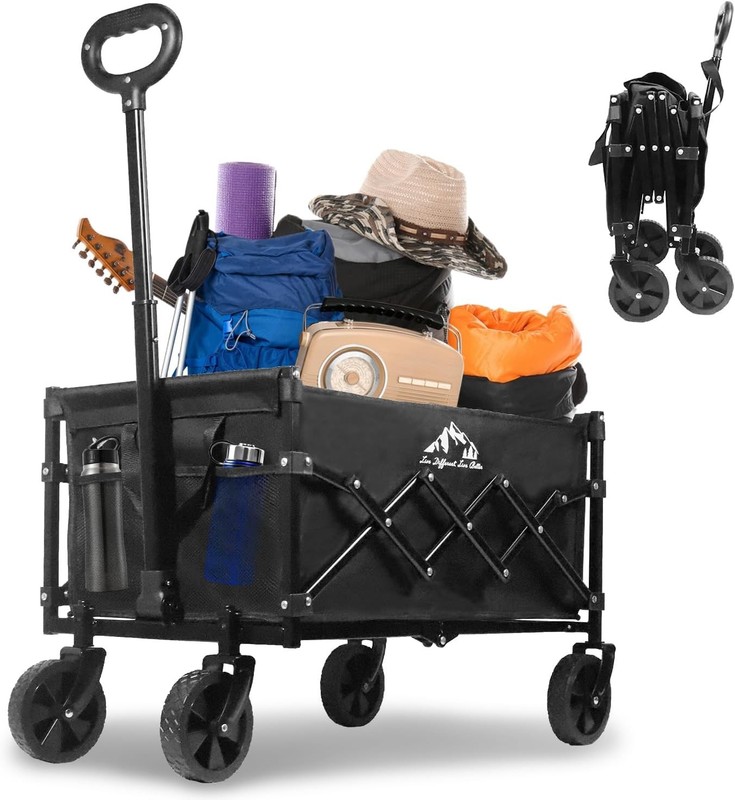 Collapsible Wagon 352LBS Capacity, Foldable Large Wagons Carts, Heavy Duty Ou... gallery