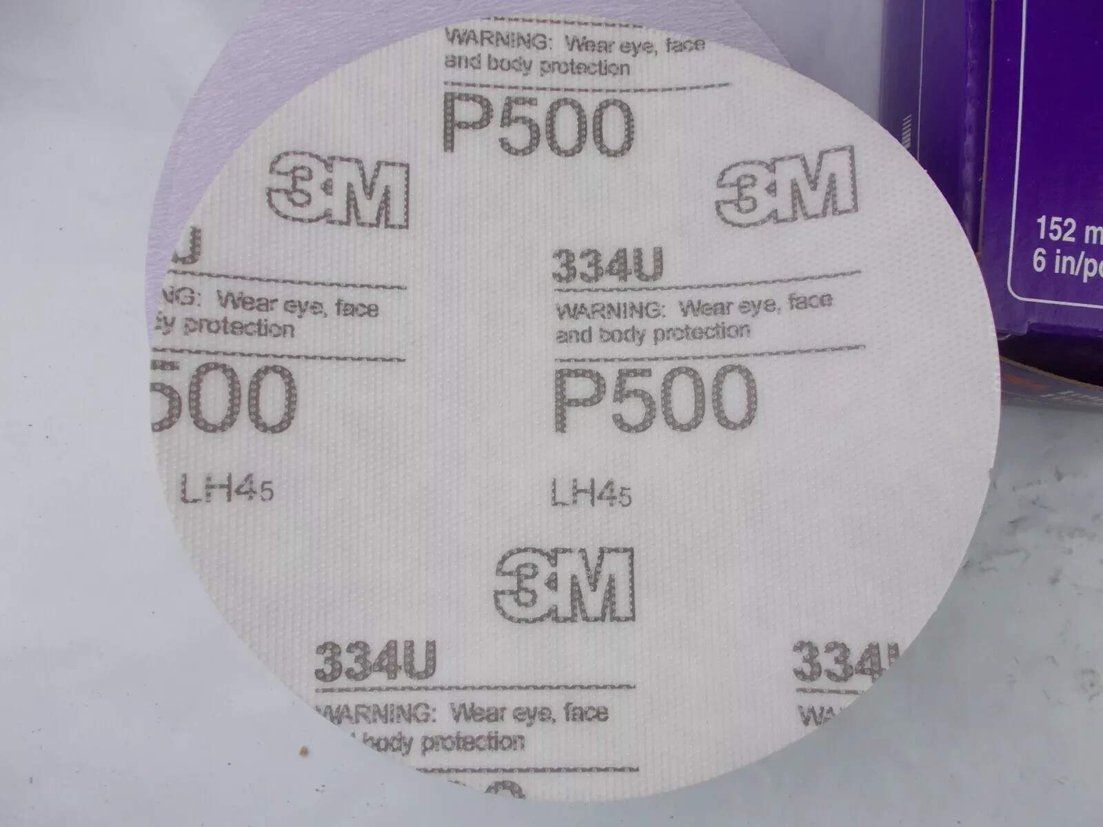 Sandpaper 3M Imperial Hookit II 00672 P500 Grit 6" Box of 50 Sanding Discs gallery