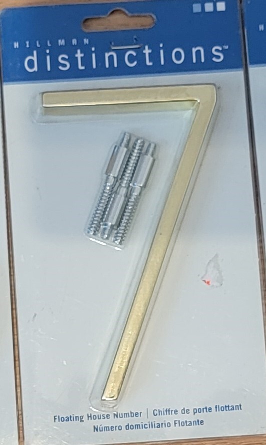 Polished Brass House Number 7 5-Inch Floating Mount gallery