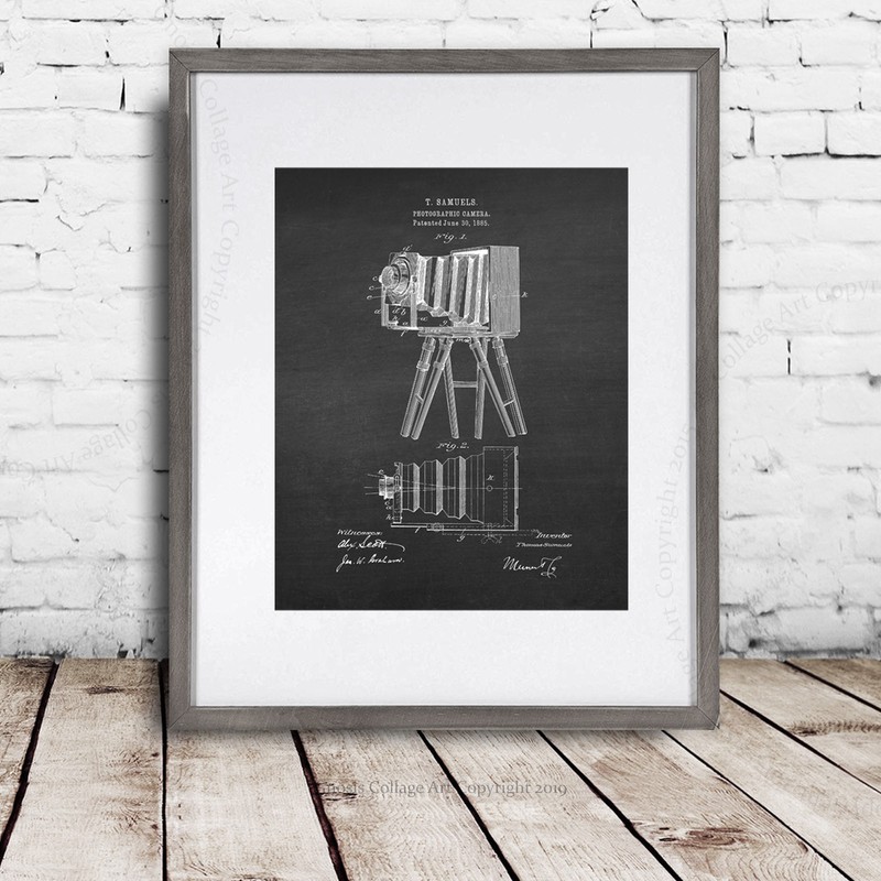 Vintage Folding Camera Box Camera Blueprint Posters Lot of 12 Wall Decor Prints gallery