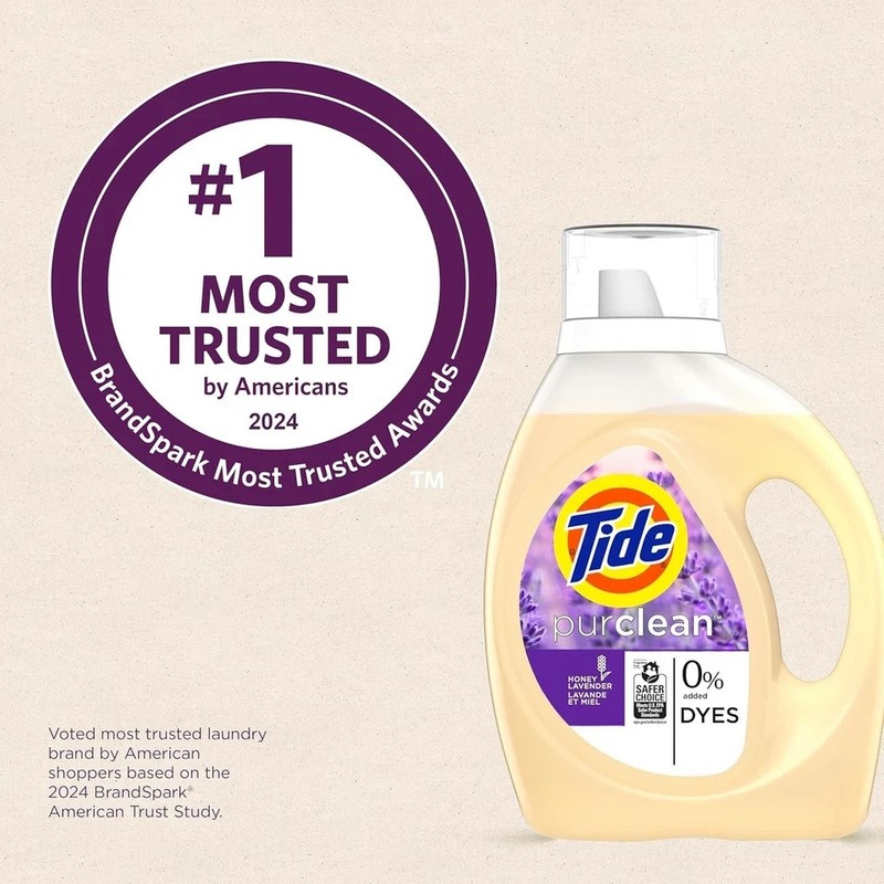 Tide Purclean Liquid Laundry Detergent, 63 fl oz, 48 Loads gallery
