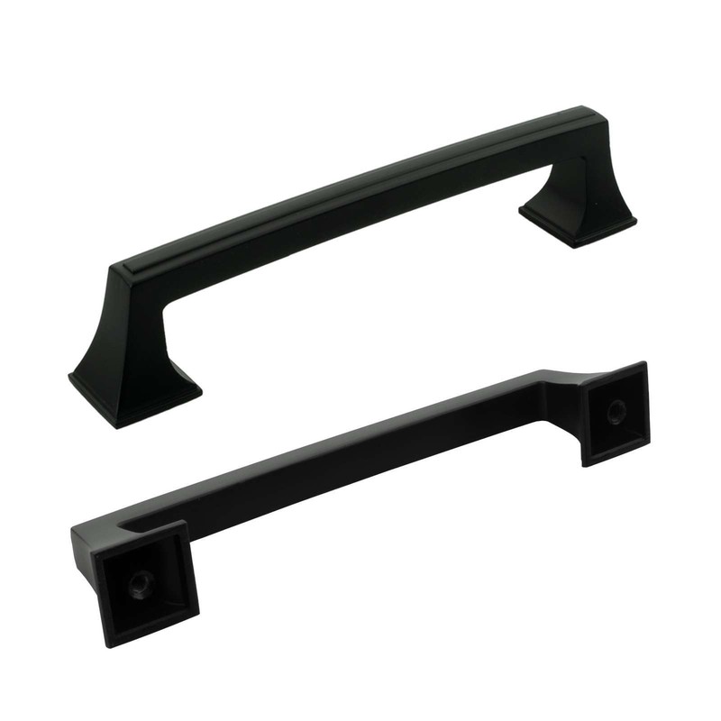Solid Matte Black Cabinet Pulls Knobs Handles Kitchen Bathroom Drawers Hardware gallery