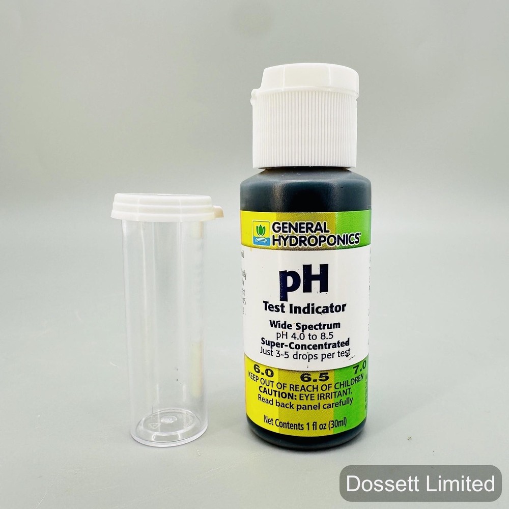 General Hydroponics PH Test Indicator Solution 1 Fl Oz Wide Spectrum 4.0-8.5