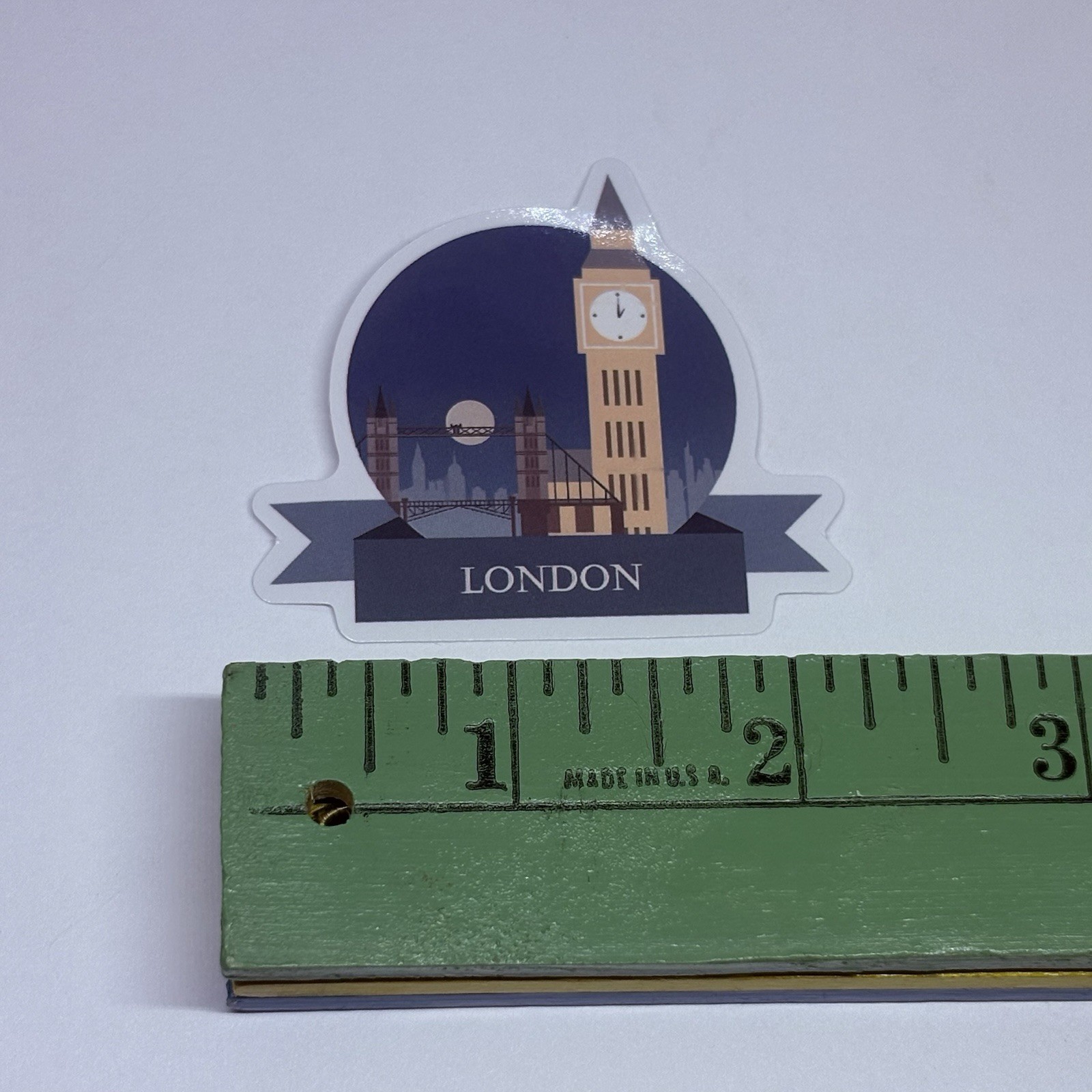 Ben Clock Tower Sticker London Bridge Moon Night Art Decal Vinyl Country Tc9 gallery