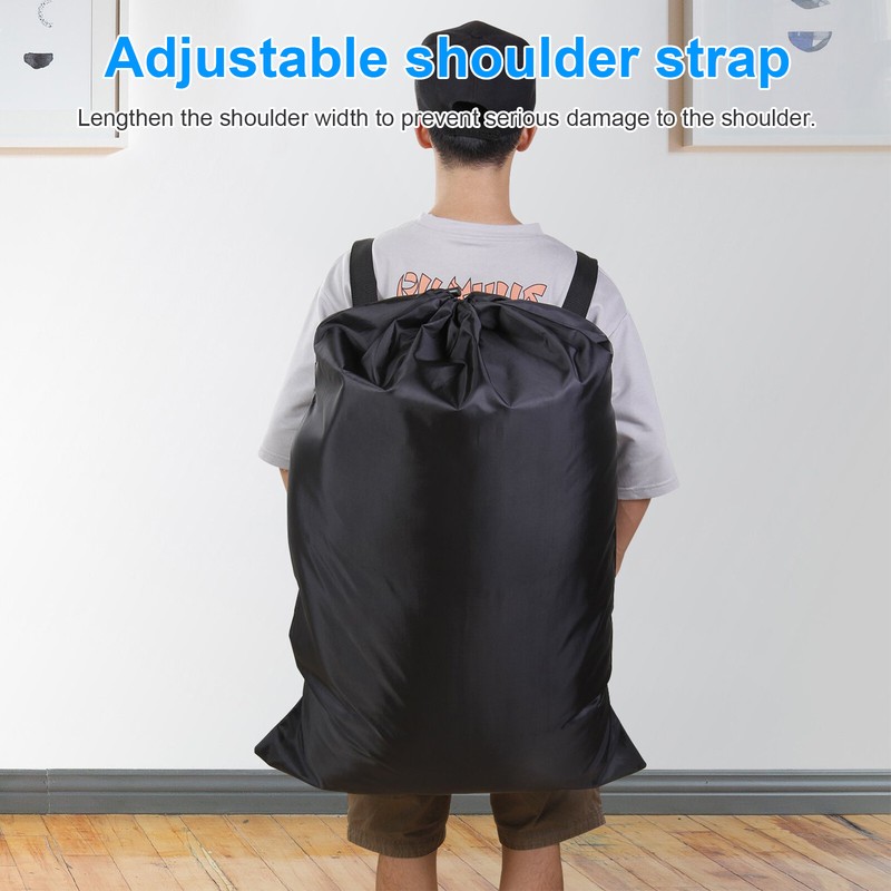 Extra Large Laundry Bag Backpack Heavy Duty Washing Clothes Drawstring 61x92 CM gallery