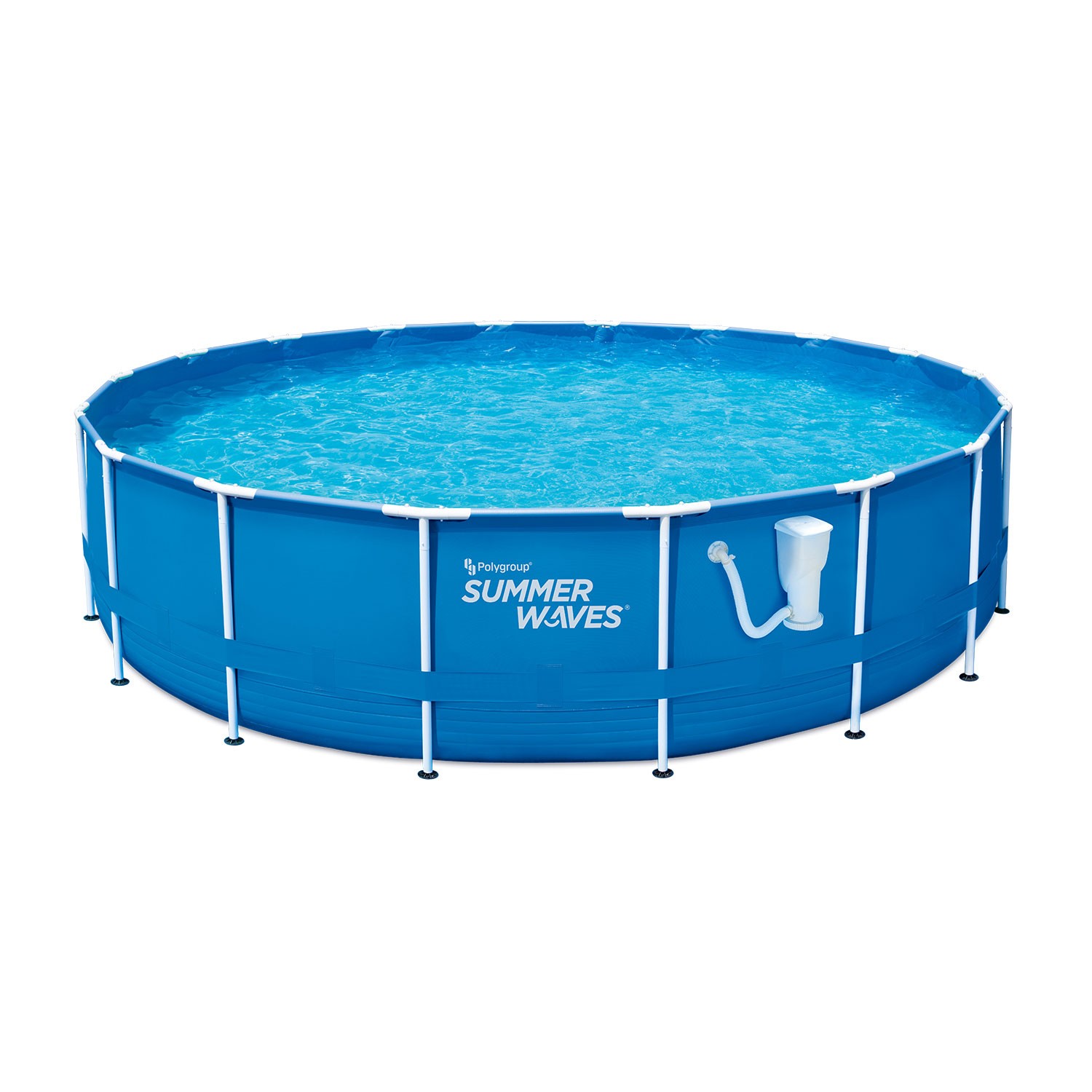 Summer Waves Active 10 Foot Metal Frame Above Ground Pool Set w/ Pump (Open Box) gallery