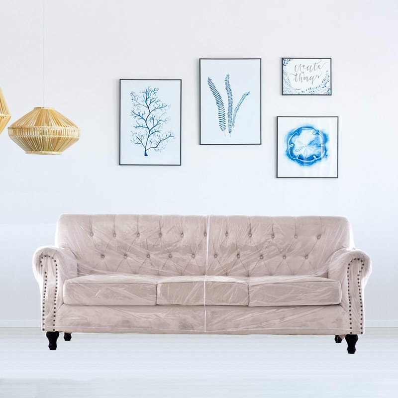Plastic Thicker Clear Heavy-Duty Waterproof Sofa/Couch Cover - Protection Aga... gallery