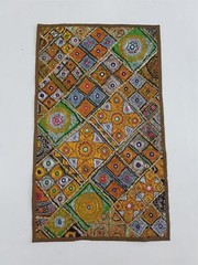 Vintage Indian Traditional Patchwork Banjara Embroidered Wall Hanging 34x20in