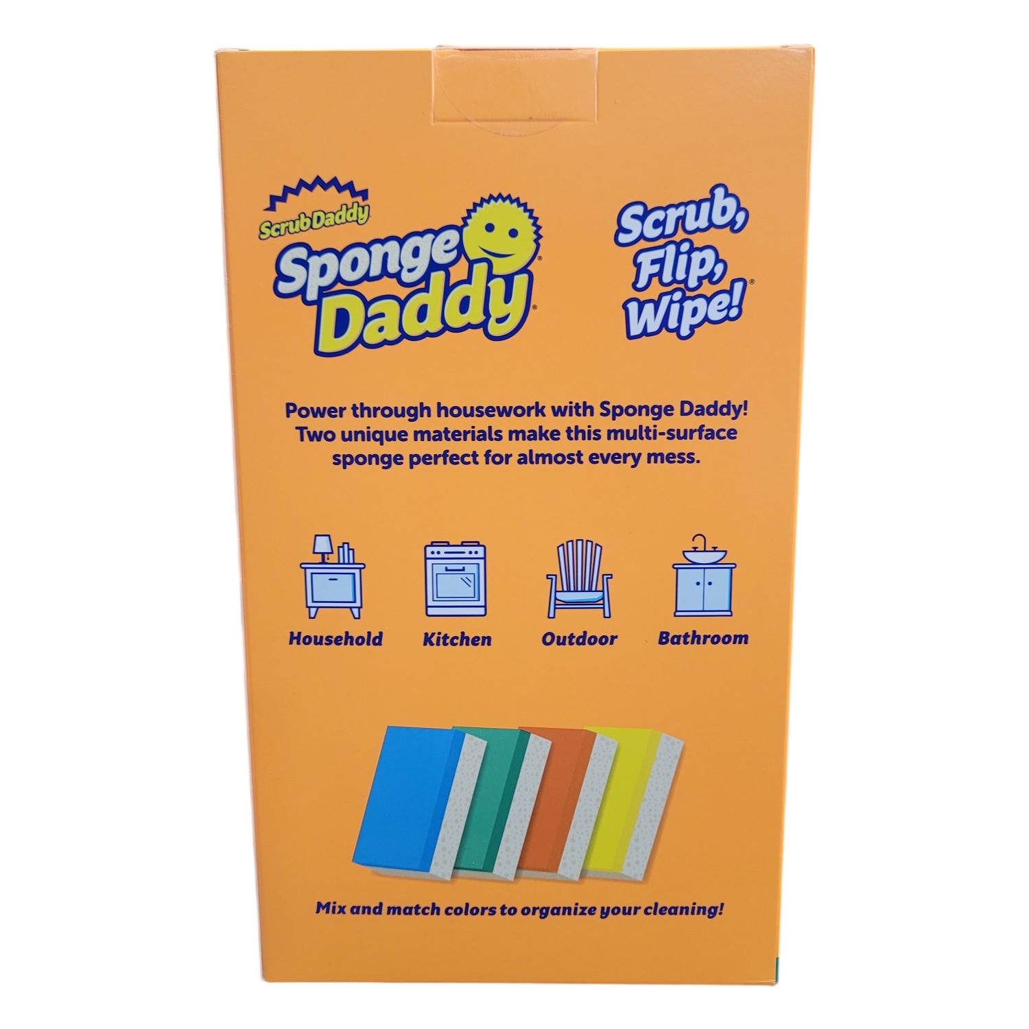 Scrub Daddy Sponge Daddy Cleaning Sponges, Multi-Color, 12 ct. gallery