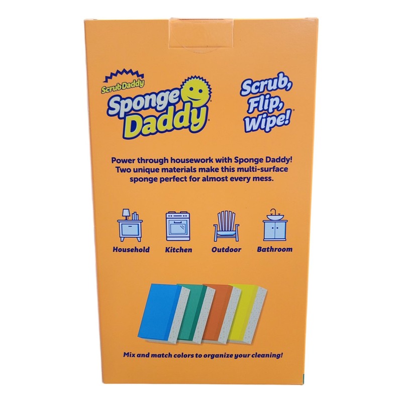 Scrub Daddy Sponge Daddy Cleaning Sponges, Multi-Color, 12 ct. gallery
