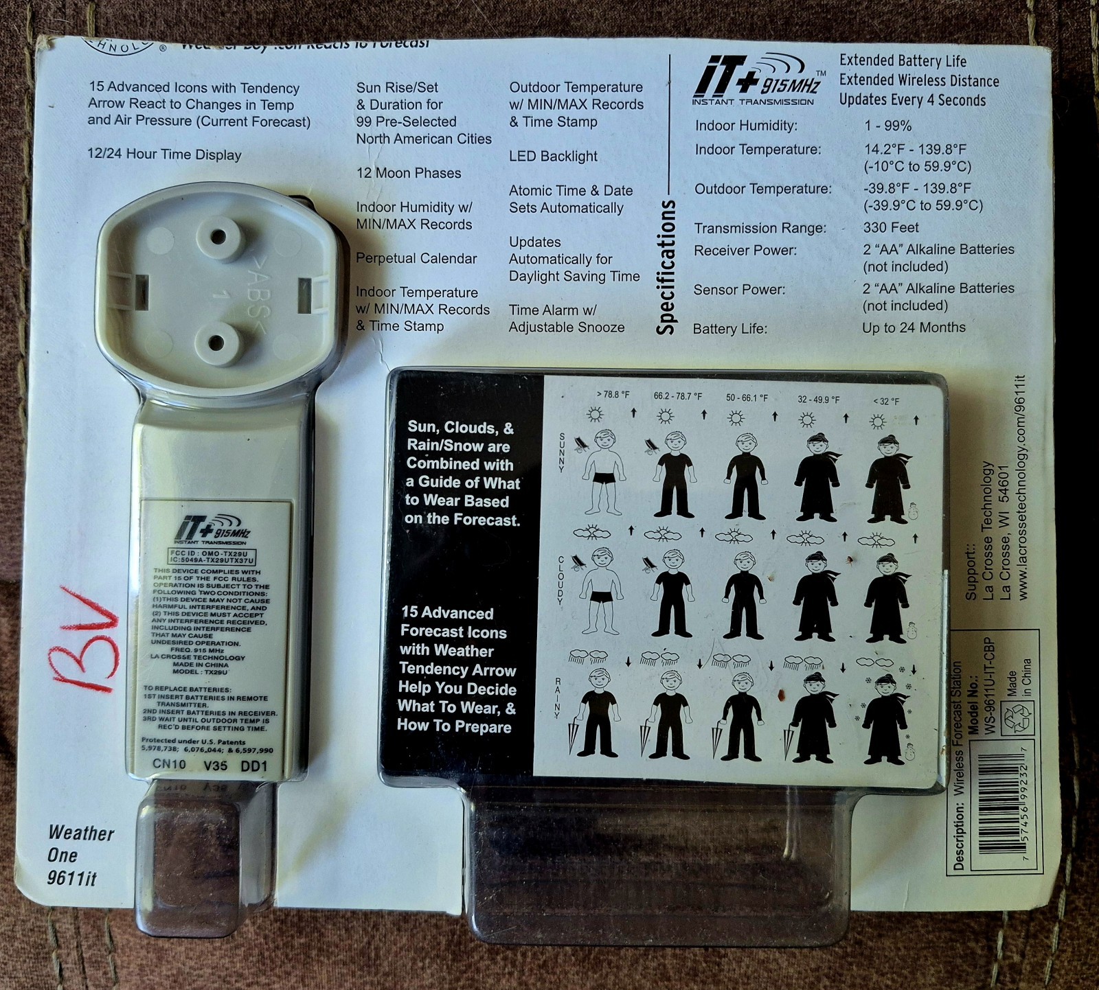 La Crosse Technology Wireless Indoor/Outdoor Weather Station Weather Boy gallery