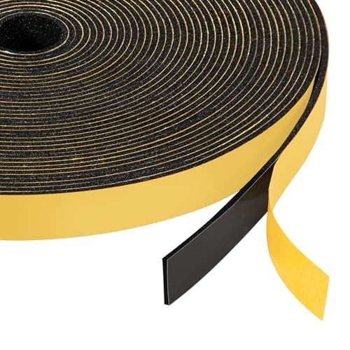 Thin Foam Tape Weather Stripping (.50) 1/2 Inch Wide x 1/16 1/2"x1/16"x33 FT