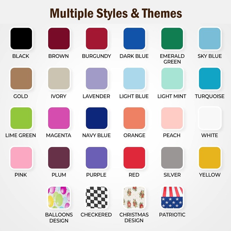 Party Solids 6-Pack Premium Plastic Tablecloth 54in. x 108in. Rectangle Plastic gallery