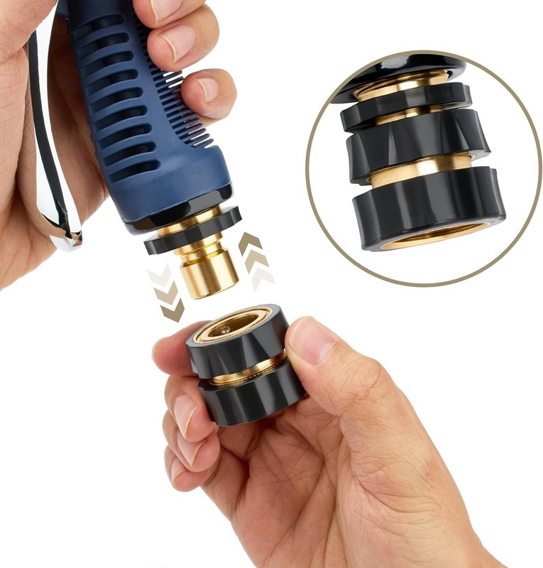 Multi-Color Quick Connector Set for 3/4 Inch Garden Hoses - 4 Feminine/Masculine gallery