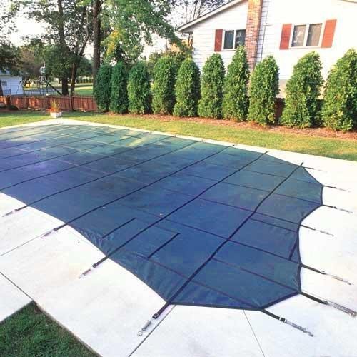 Leslie's Pro Solid 16' x 32' Rectangle Safety Cover with 4' x 8' Center End gallery