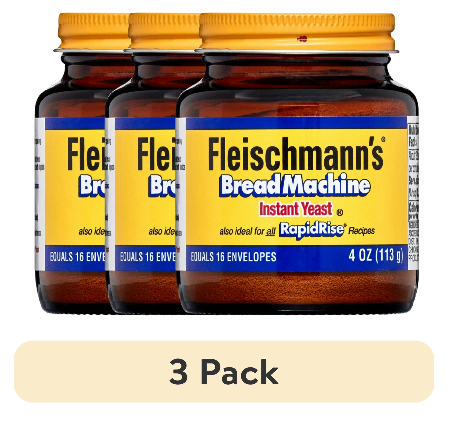 Fleischmann's Classic Bread Machine Yeast, 4 oz (Free Shipping) 3 Pack gallery