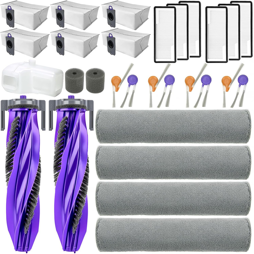 Replacement Accessories Compatible with Narwal Flow Robot Vacuum Cleaner (2 Main