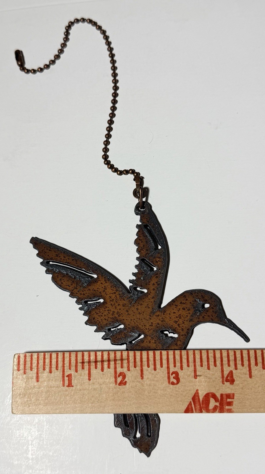 Hummingbird Fan / Light Pull Chain Ornament Western Garden Metal Southwest gallery