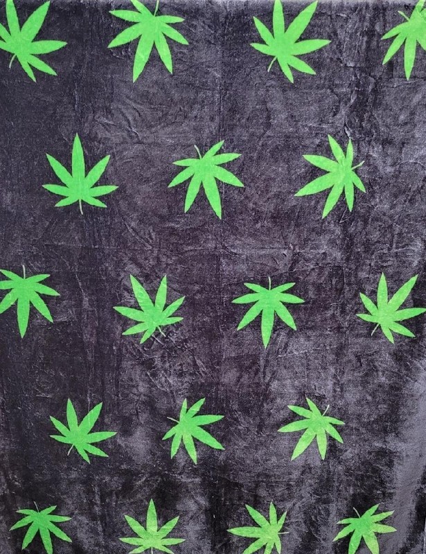 POT LEAF Soft Cozy Luxury Throw Light Weight Blanket 50" x 60" (127cm x 152cm) gallery