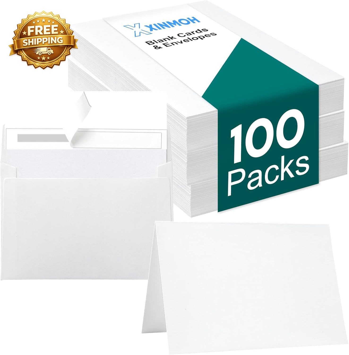 100 Pack White Blank Cards and 100 Pack Envelopes 4X6 Note Greeting gallery