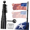 Heavy Duty Flag Pole Freedom Edition 20 FT 12 Gauge Extra 20FT Telescoping gallery