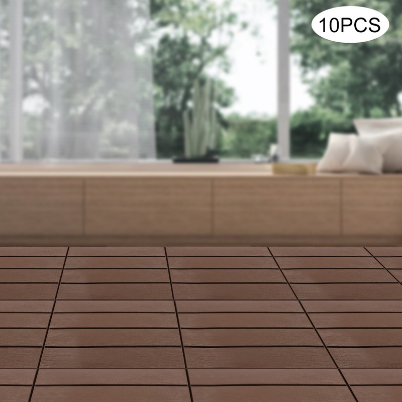12x12" Plastic Interlocking Composite Decking Floor Deck Tiles Bacony Pavers gallery