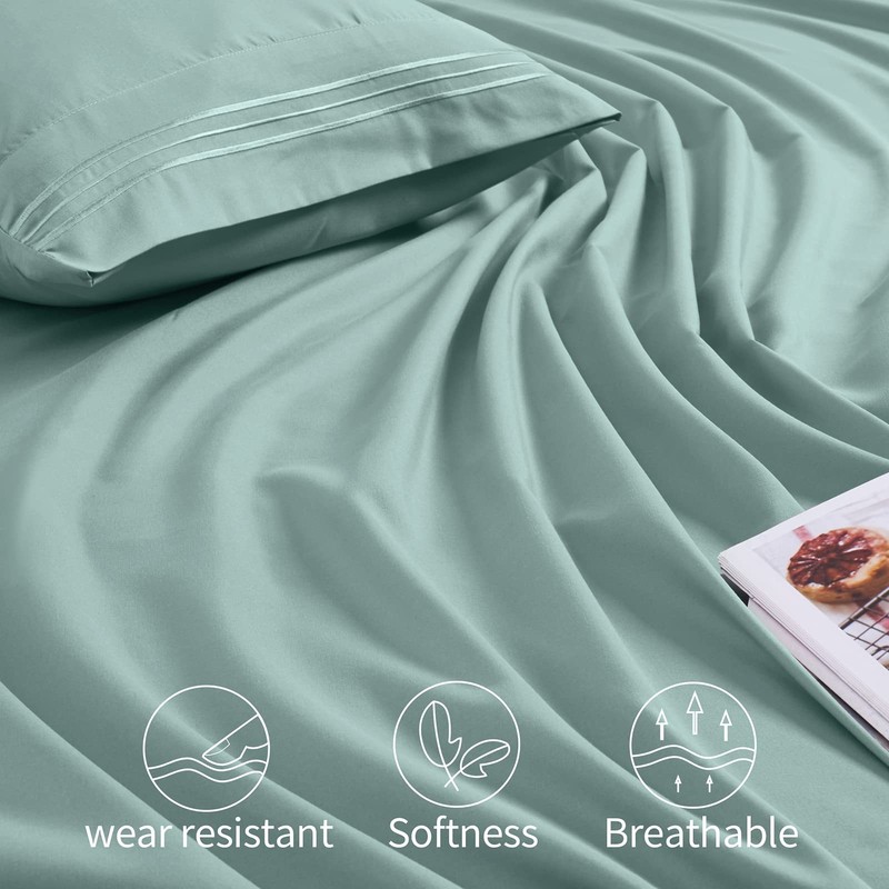 Extra Deep Pocket Queen Sheets - Fits Mattress 18-24 Inches Deep - 6 Pieces H... gallery