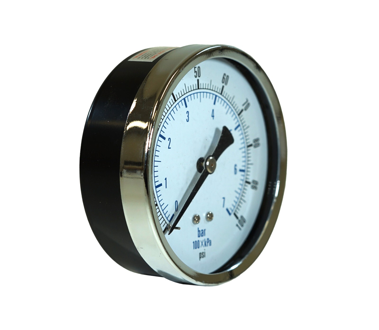 Dry Center Back Mount Pressure Gauge with 3.5" Dial, 0-100 PSI, 1/4" Male NPT gallery