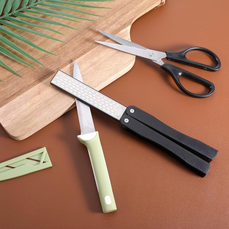 Double Sided Folded Pocket Diamond Knife Sharpening Stone Sharpener Tool gallery