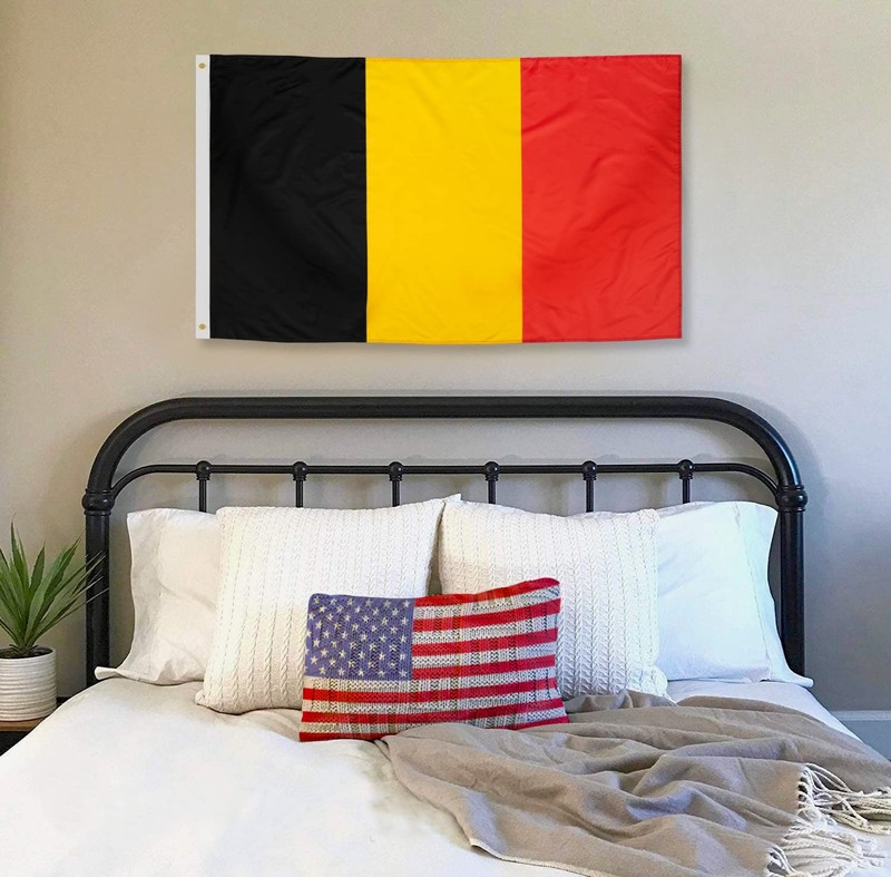 DANF Belgium Flag 3x5 Ft Thick Polyester, Fade Resistant, Brass Grommets, Canvas gallery